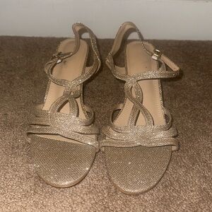 Women’s gold high heels!